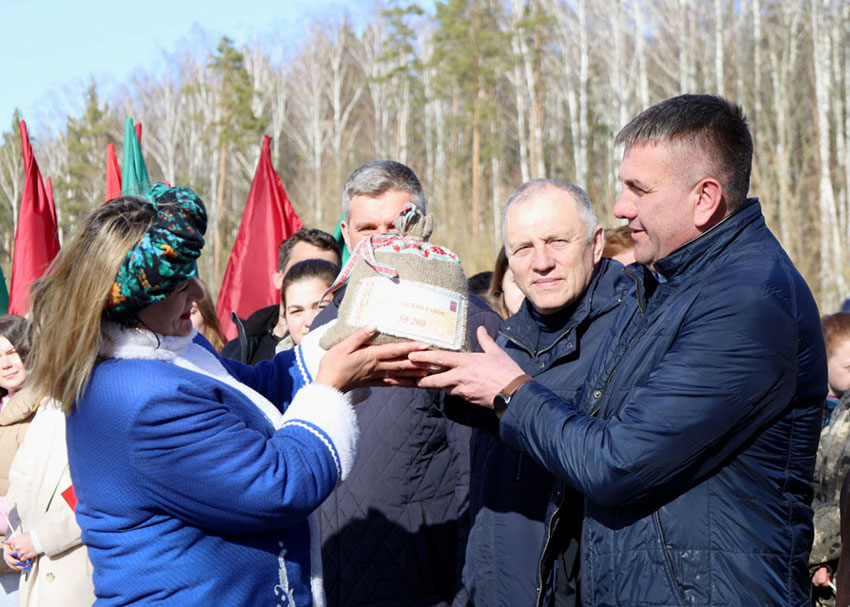 На Быховщине прошел традиционный обряд “Засевки”. ФОТО